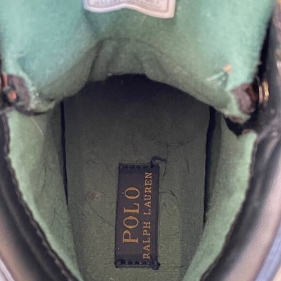 RALPH LAUREN POLO Brown Ankle Combat Dover Boots Size Child 10 - Picture 13 of 15